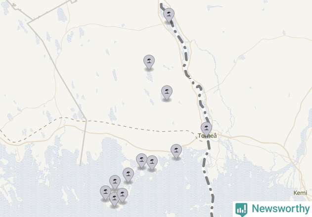 Karta över Haparanda kommun