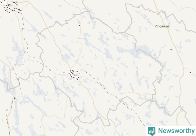 Karta över Åtvidabergs kommun