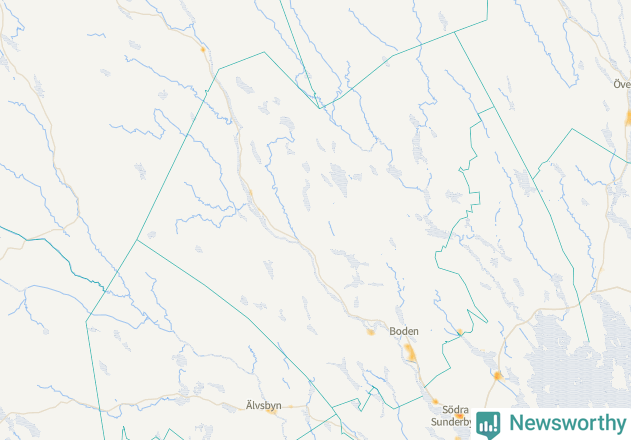 Karta över Bodens kommun