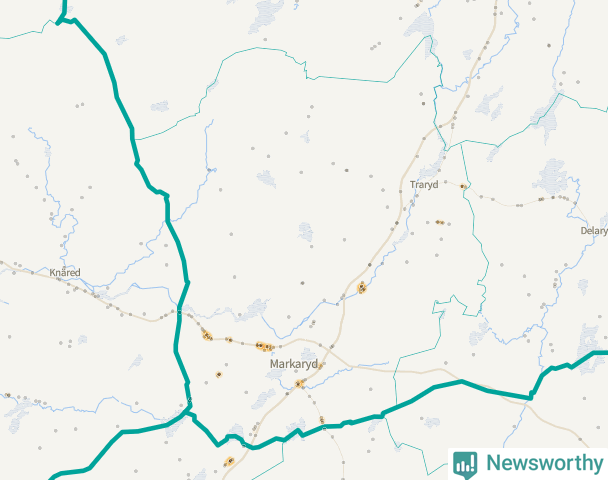 Karta över Markaryds kommun