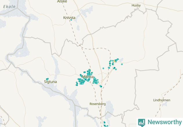 Karta över Sigtuna kommun