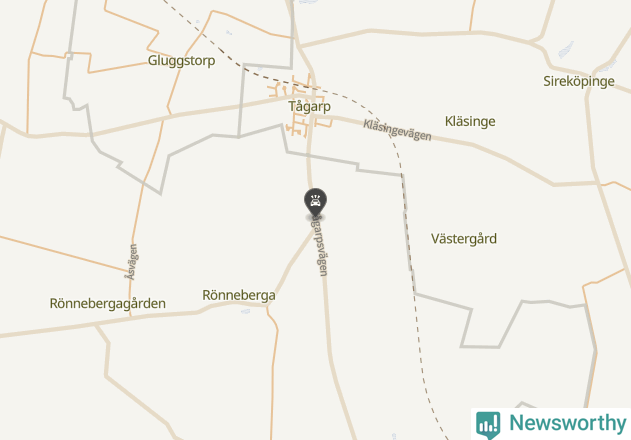 Karta över viltolyckor i Landskrona kommun