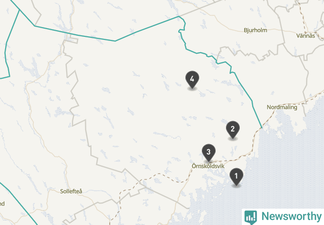 Karta över väderstationer i artikeln