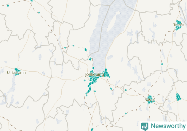 Karta över Jönköpings kommun