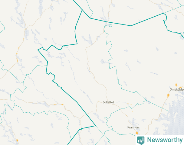 Karta över Sollefteå kommun