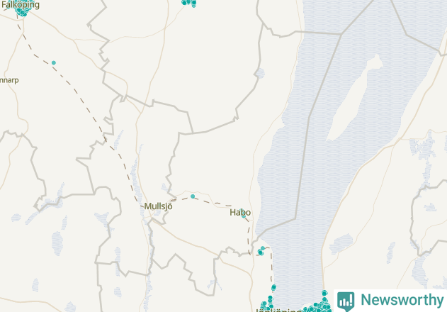 Karta över Habo kommun