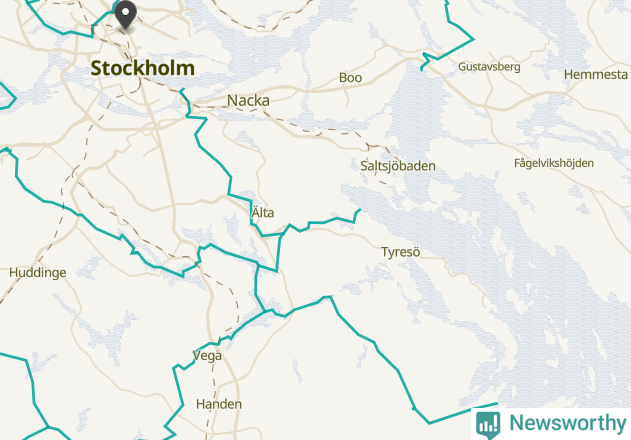 Karta över väderstationer i artikeln