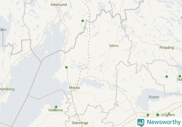 Karta över Motala kommun