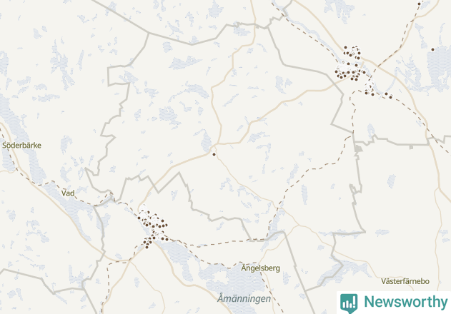 Karta över Norbergs kommun