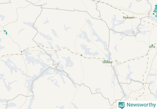 Karta över Gnesta kommun