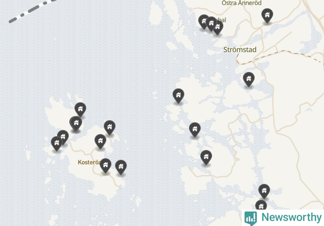 Karta över Strömstads kommun