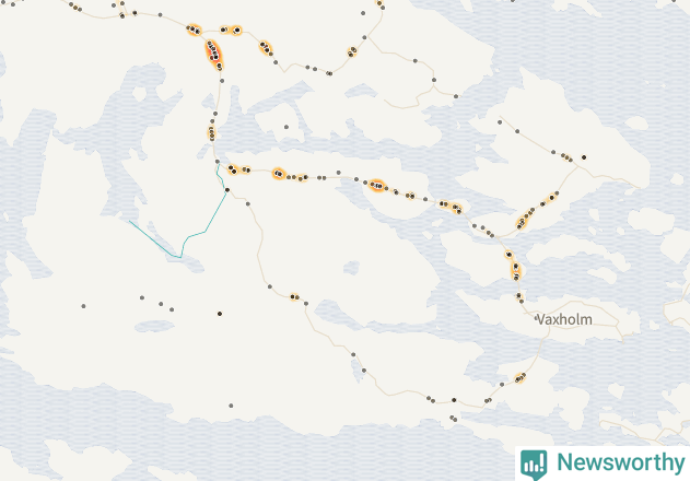 Karta över Vaxholms kommun