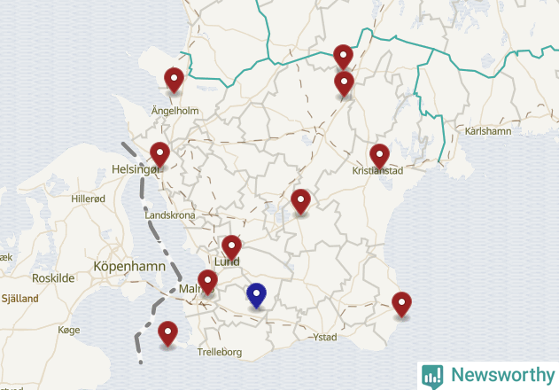 Karta över väderstationer