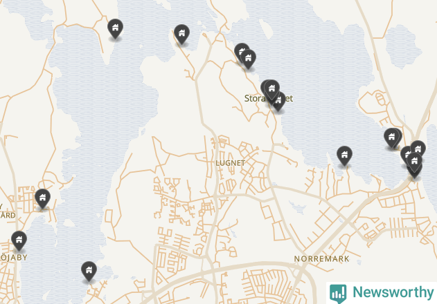 Karta över Växjö kommun