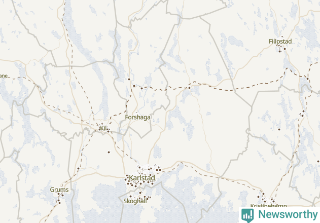 Karta över Karlstads kommun