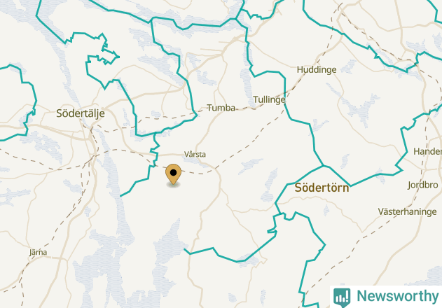 Karta över Botkyrka kommun