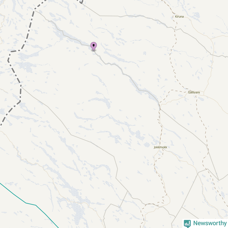 Karta över vindkraftverk i Jokkmokks kommun