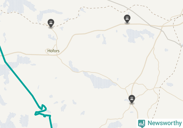 Karta över viltolyckor i Hofors kommun