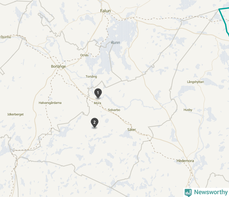 Karta över Säters kommun