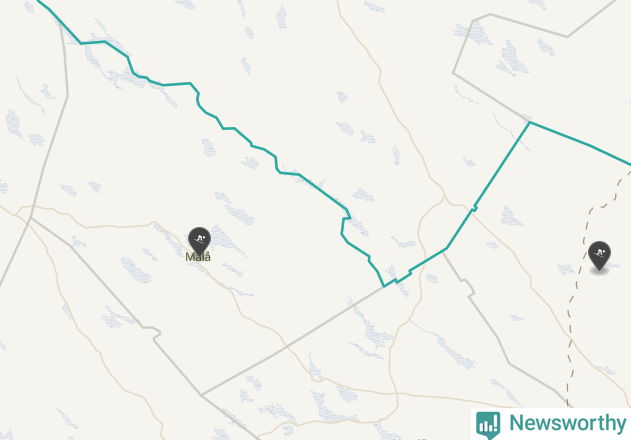 Karta över Malå kommun