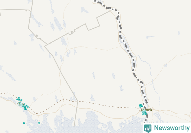 Karta över Haparanda kommun