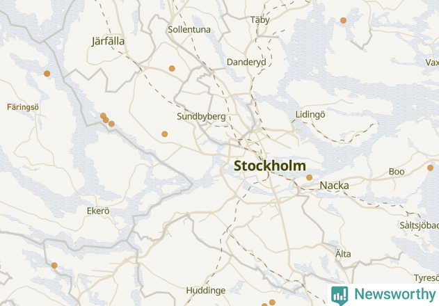 Karta över Stockholms kommun