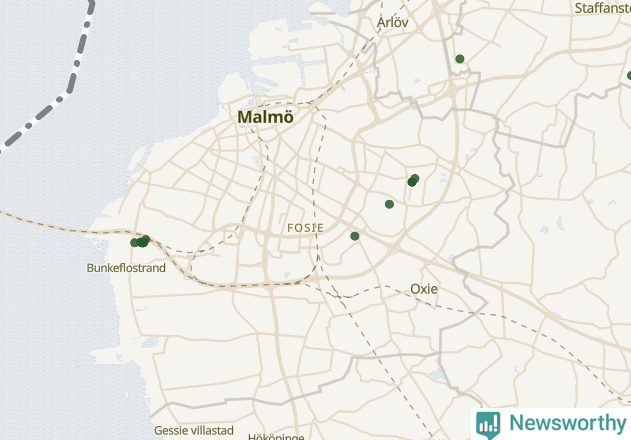 Karta över Malmö kommun