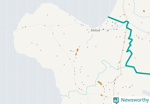 Karta över Båstads kommun