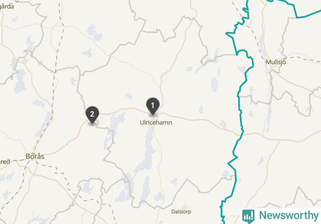 Karta över väderstationer i artikeln