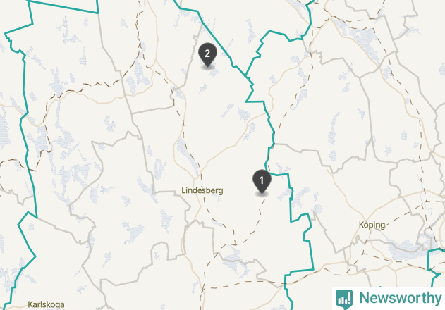 Karta över väderstationer i artikeln