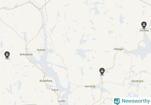 Karta över Kramfors kommun