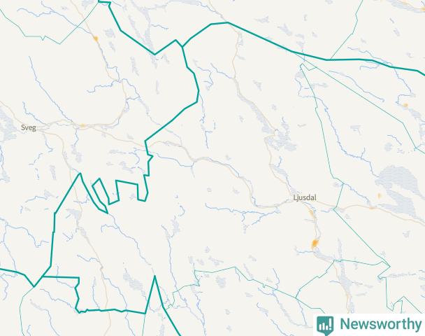 Karta över Ljusdals kommun