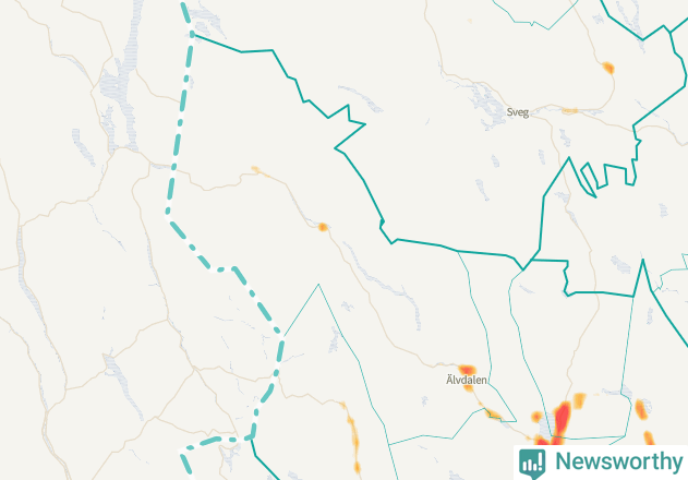 Karta över Älvdalens kommun
