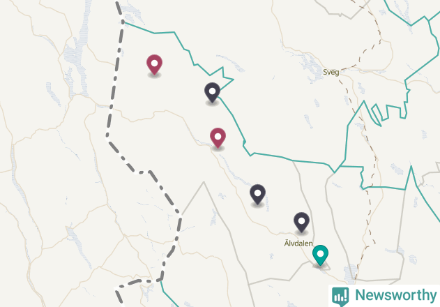 Karta över Älvdalens kommun