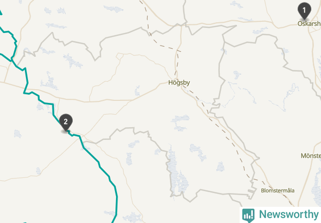 Karta över väderstationer i artikeln