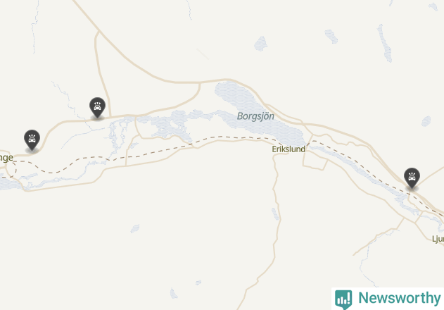 Karta över viltolyckor i Ånge kommun