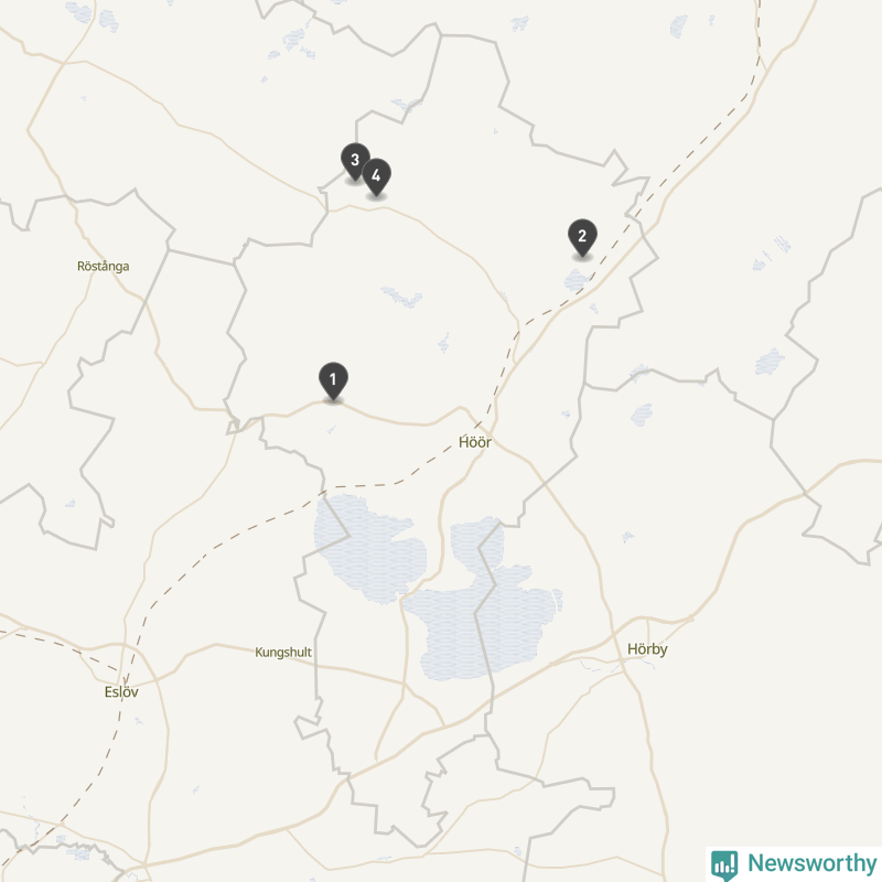 Karta över Höörs kommun