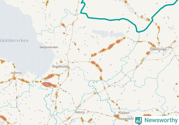 Karta över Ängelholms kommun