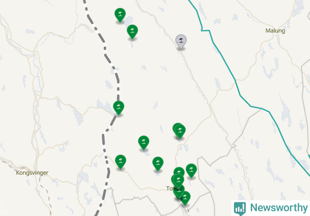 Karta över Torsby kommun