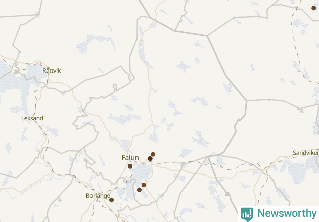 Karta över Falu kommun