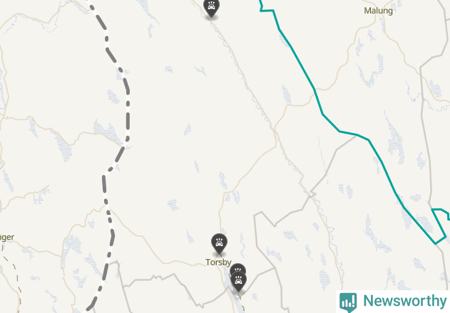 Karta över viltolyckor i Torsby kommun
