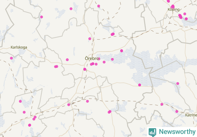 Karta över Örebro kommun