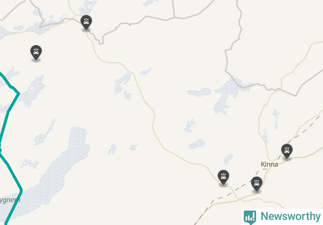 Karta över viltolyckor i Marks kommun