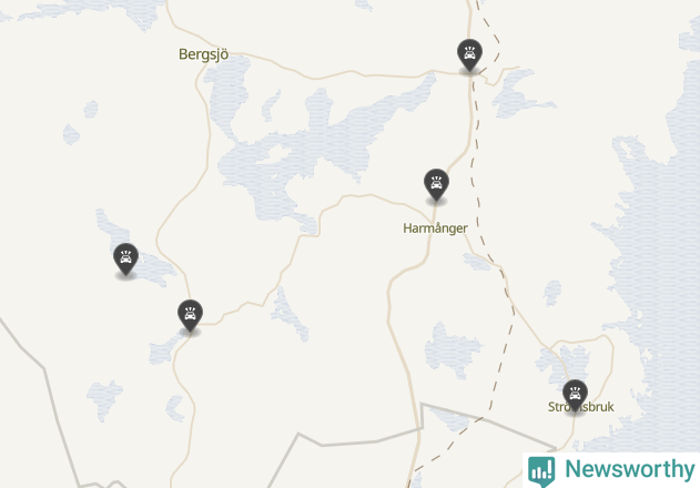 Karta över viltolyckor i Nordanstigs kommun