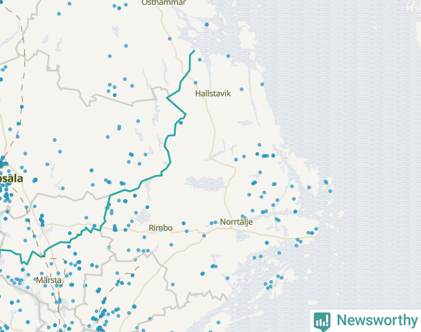 Karta över Norrtälje kommun