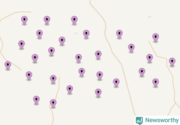 Karta över vindkraftverk i Vindelns kommun