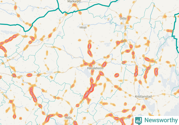 Karta över Hässleholms kommun