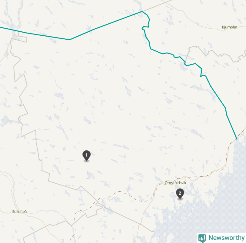 Karta över Örnsköldsviks kommun