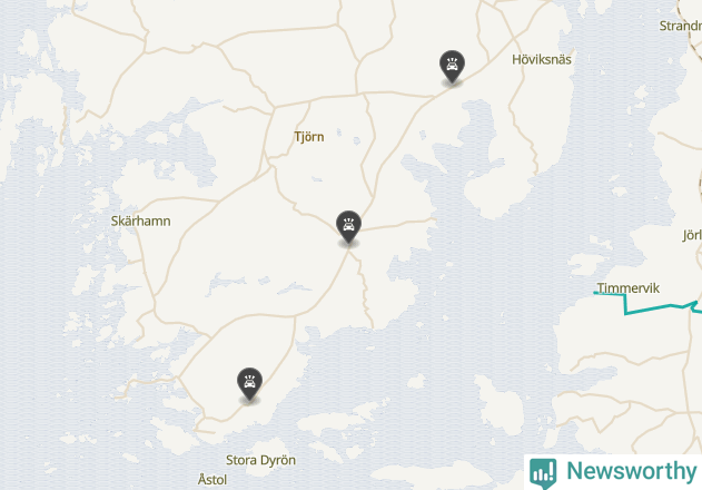 Karta över viltolyckor i Tjörns kommun
