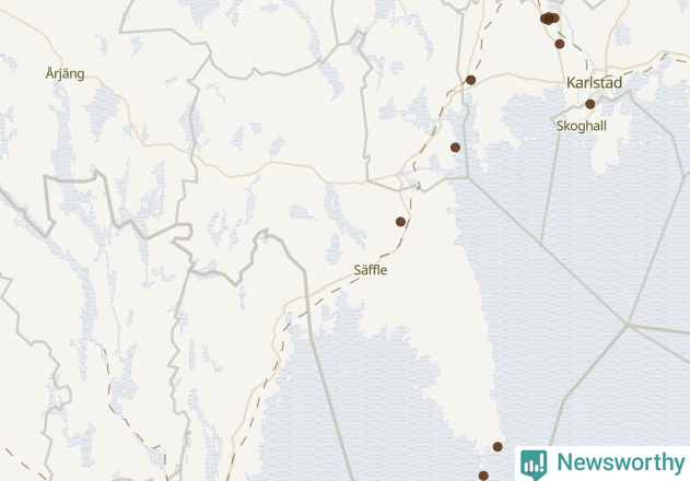 Karta över Säffle kommun